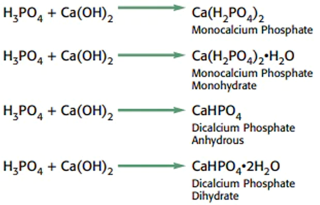 chart of manufacture of calcium phosphates